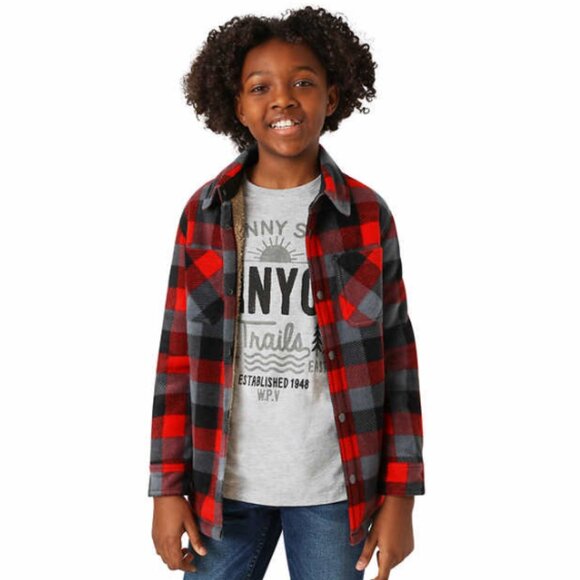 New! Weatherproof Vintage Sherpa Lined Fleece Flannel 2 piece Kids Size XS (5/6) - Picture 5 of 5